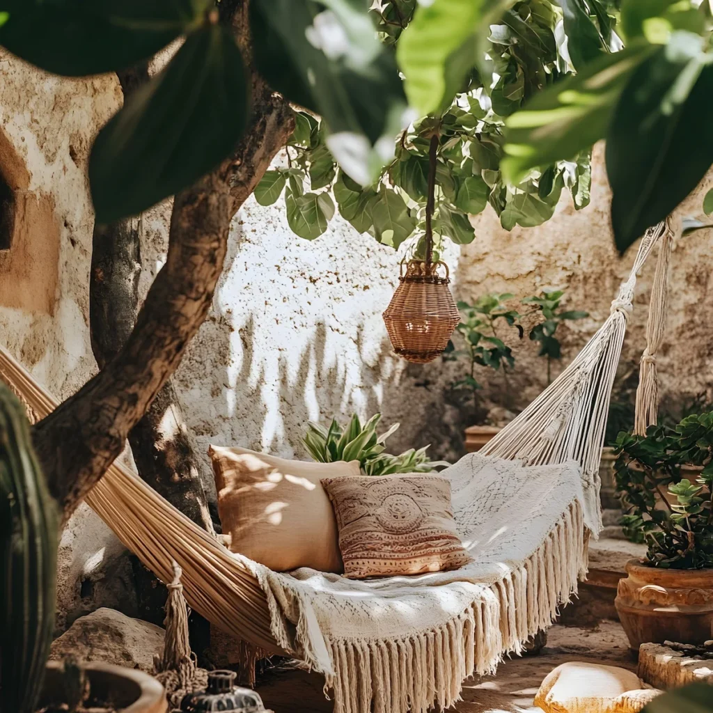 Boho-hangmat-tussen-bomen
