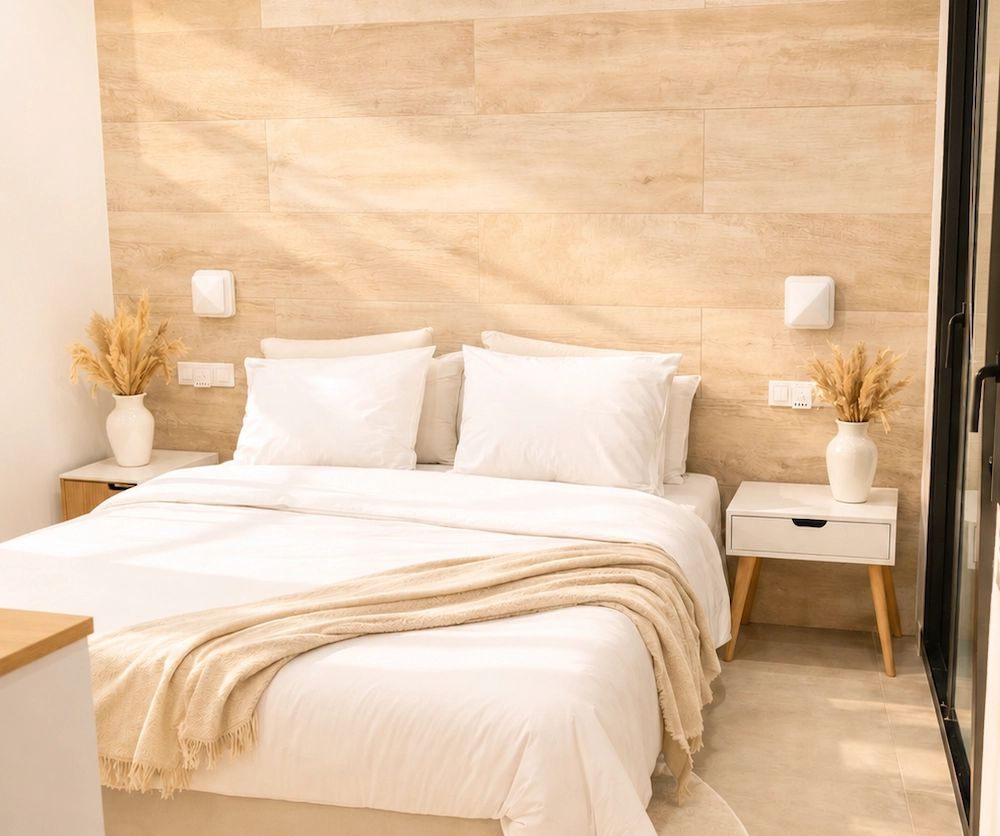 moderne slaapkamer vakantiewoning