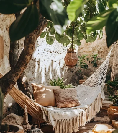 Boho-hangmat-tussen-bomen